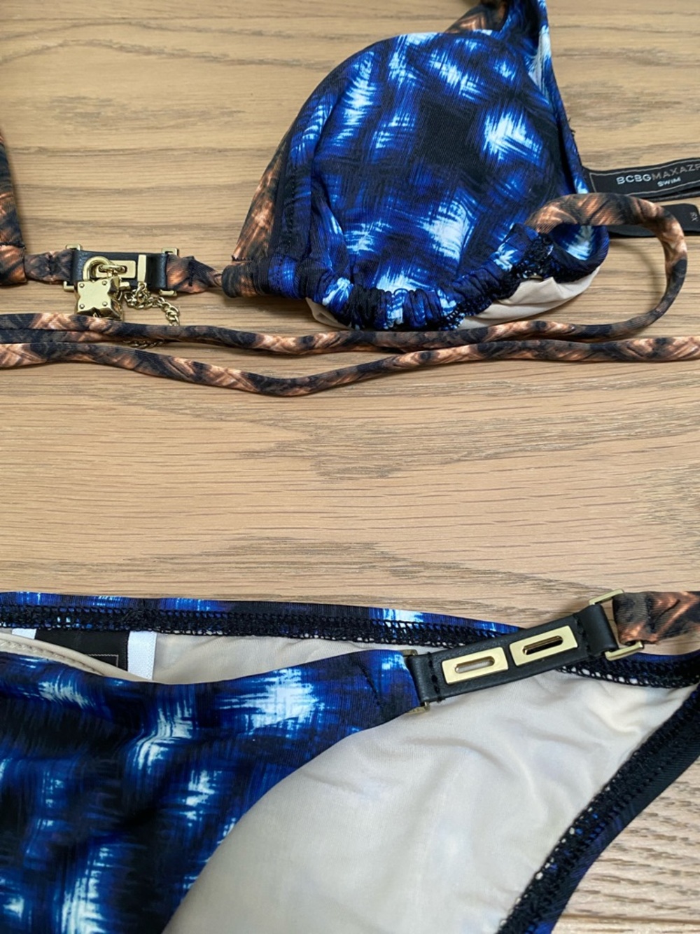 BCBGMaxAzria Bikini Set With Gold Accents - Picture 6 of 14